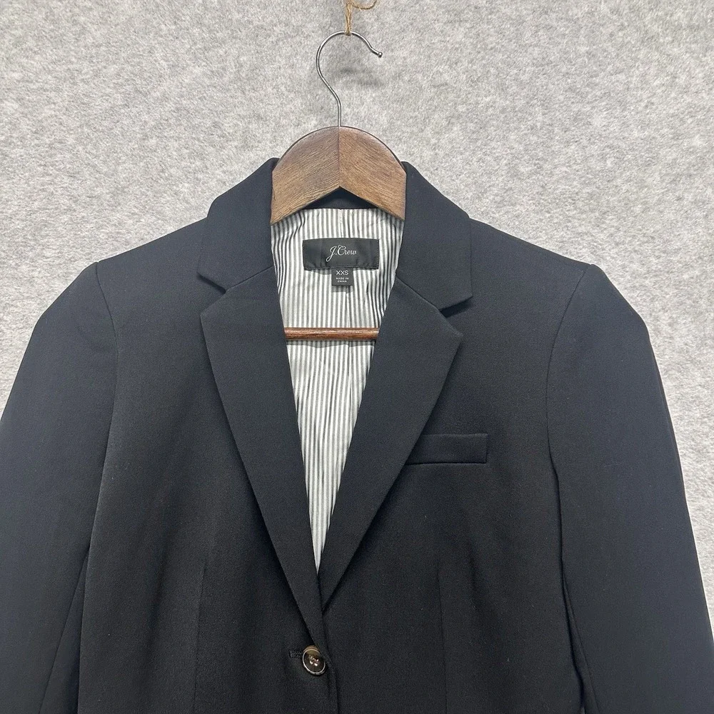 Jcrew Schoolboy Blazer Black Women's Size XXS Style K2899 Lined‎ Preppy Academia